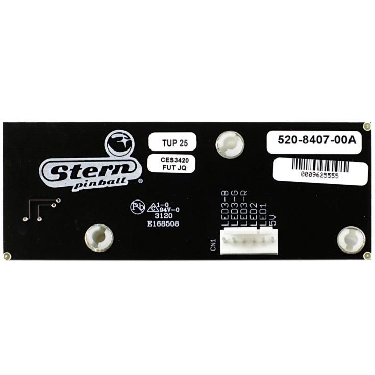 520-8407-00 Stern Jurassic Park Lower Right LED Board 8B4